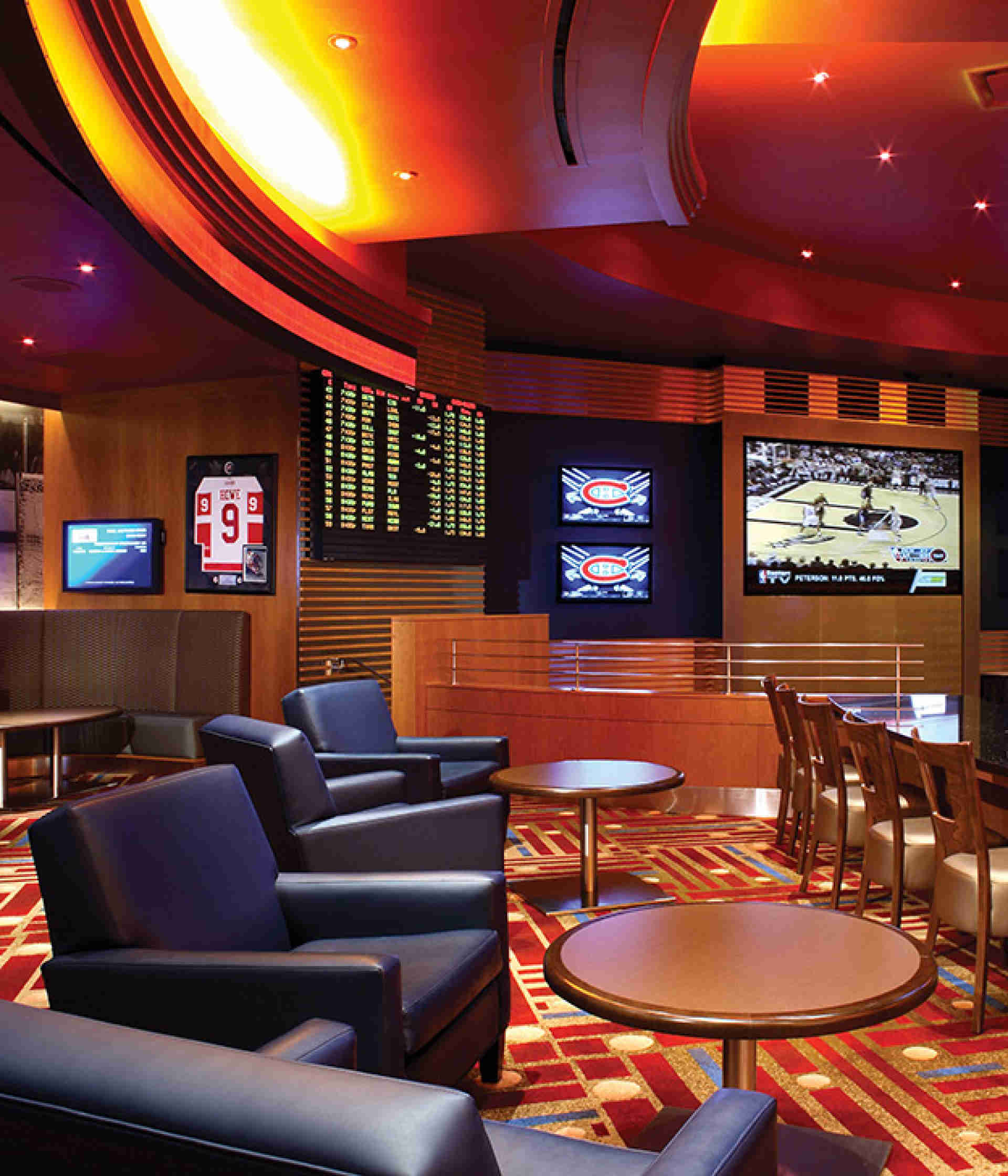  Lounge Area at the Legends Sports Lounge - Audio Visual Consulting - Engineering Harmonics